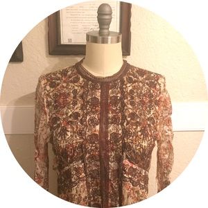 Anthropologie autumn dress, vintage prairie style